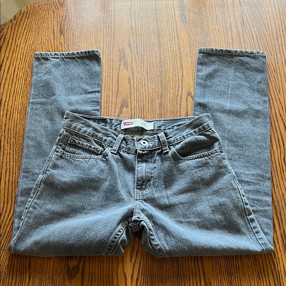 Levi's Boy’s Gray Straight Jeans - Picture 1 of 6
